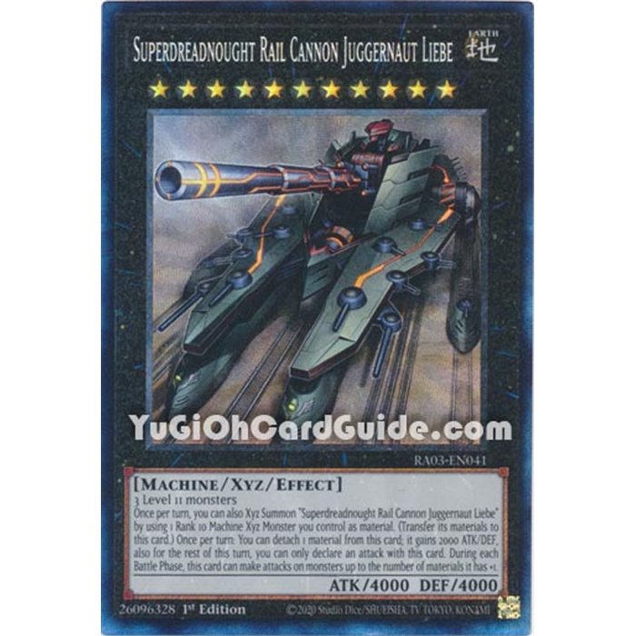 Superdreadnought Rail Cannon Juggernaut Liebe (Platinum Secret Rare)