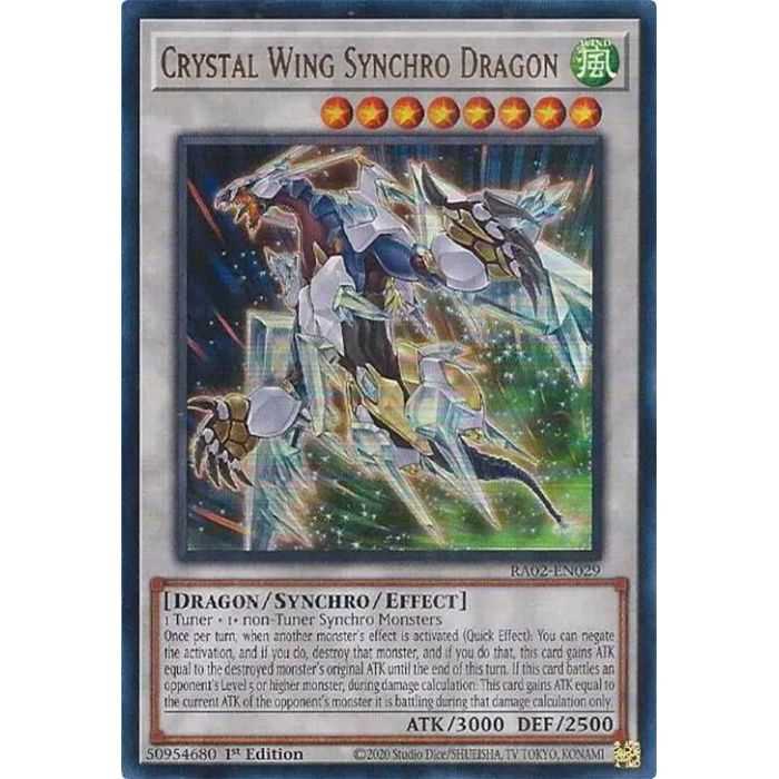 Crystal Wing Synchro Dragon (Secret Rare) – YGO 25th Anniversary Rarity Collection II | Carta YUGIOH en México