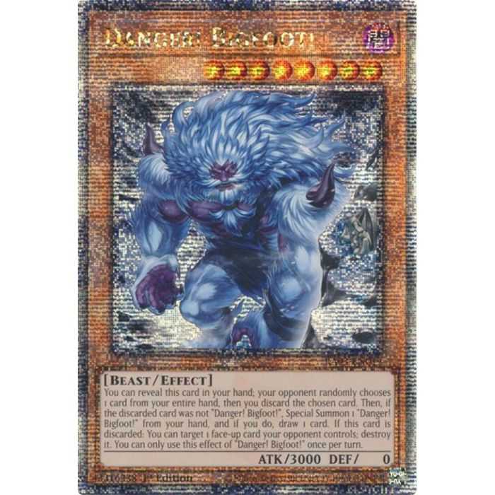 Danger! Bigfoot! (Alternate Art) (Quarter Century Secret Rare) – Quarter Century Bonanza | Carta YUGIOH en México