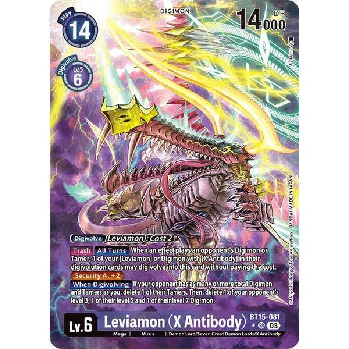 Leviamon (X Antibody) (Alternate Art) – BT15 Exceed Apocalypse | Carta DIGIMON en México