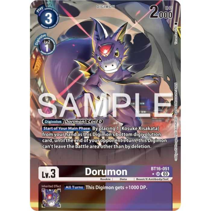 Dorumon (Alternate Art) – BT16 Beginning Observer | Carta DIGIMON en México