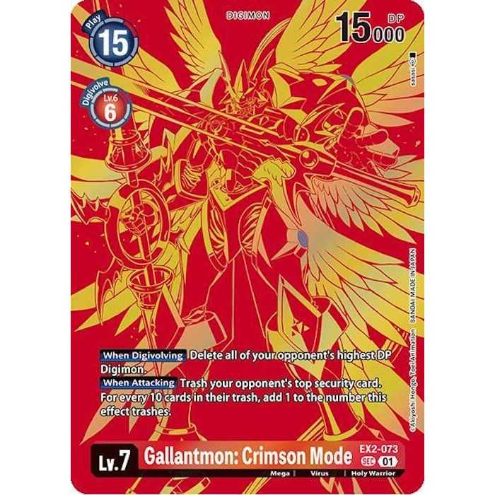 Gallantmon: Crimson Mode (Textured) – BT18-19 Special Booster 2.0 | Carta DIGIMON en México