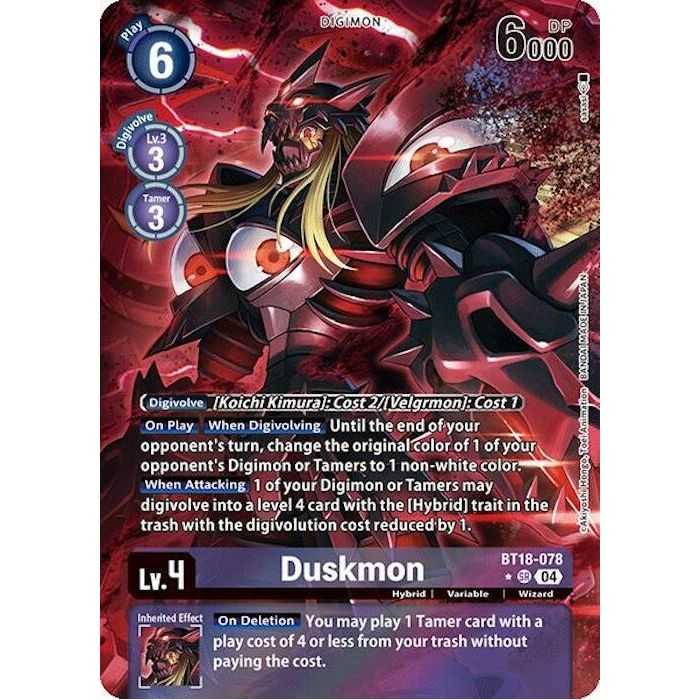 Duskmon (Alternate Art) – BT18-19 Special Booster 2.0 | Carta DIGIMON en México