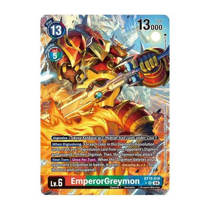 EmperorGreymon (Alternate Art) – BT18-19 Special Booster 2.0 | Carta DIGIMON en México