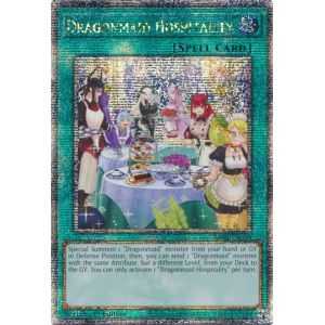 Dragonmaid Hospitality (Alternate Art) (Quarter Century Secret Rare) – Quarter Century Bonanza | Carta YUGIOH en México