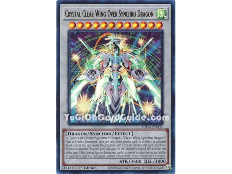 Crystal Clear Wing Over Synchro Dragon (Quarter Century Rare)