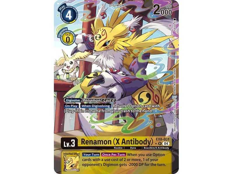 Renamon (X Antibody) (Alternate Art) – EX08 Chain of Liberation | Carta DIGIMON en México