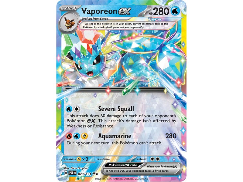 Vaporeon ex (Double Rare)