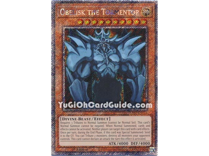 Obelisk the Tormentor (Platinum Secret Rare)