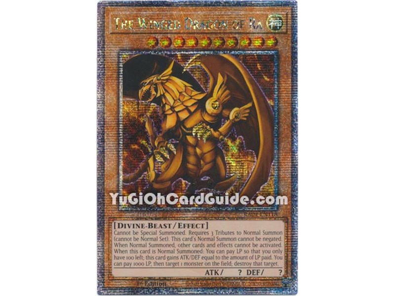 The Winged Dragon of Ra (Quarter Century Secret Rare)