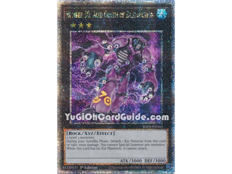 Number 30: Acid Golem of Destruction (Quarter Century Secret Rare)