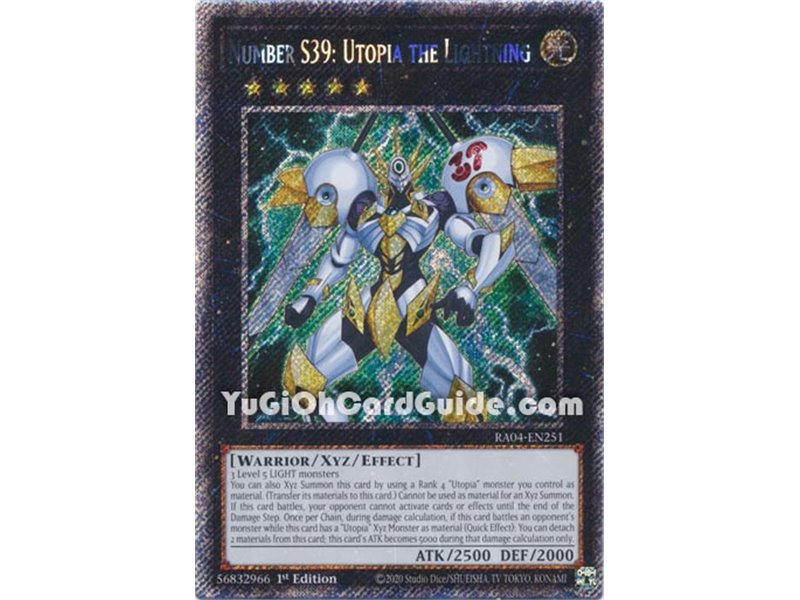 Number S39: Utopia the Lightning (Quarter Century Secret Rare)