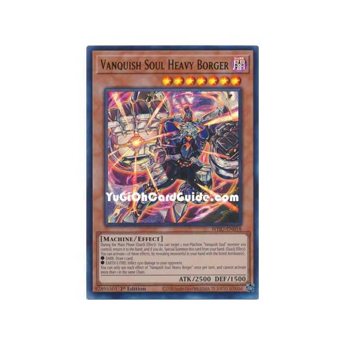 Vanquish Soul Heavy Borger (Collector Rare) – Wild Survivors | Carta YUGIOH en México