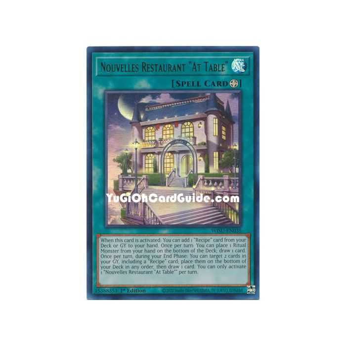 Nouvelles Restaurant At Table"" (Collector Rare) – Wild Survivors | Carta YUGIOH en México