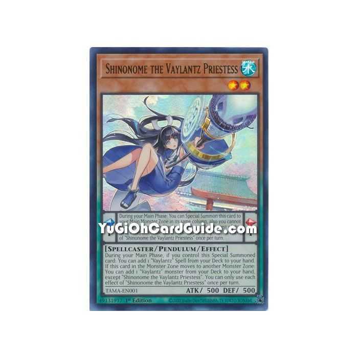 Shinonome the Vaylantz Priestess (Collector's Rare) – Tactical Masters | Carta YUGIOH en México