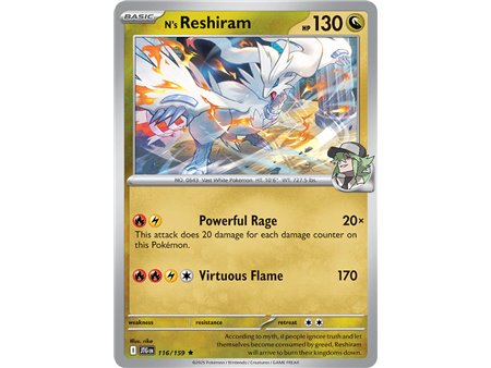 N's Reshiran (Rare/Reverse Holofoil)