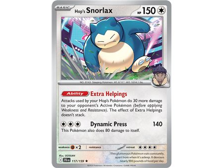 Hop's Snorlax (Rare/Reverse Holofoil)