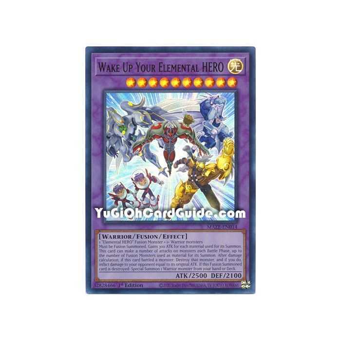 Wake Up Your Elemental HERO (Collector's Rare) – Maze of Memories | Carta YUGIOH en México