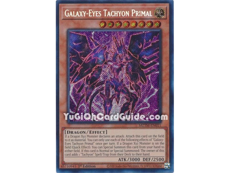Galaxy-Eyes Tachyon Primal (Collector's Rare)