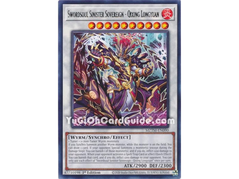 Swordsoul Sinister Sovereign - Qixing Longyuan (Rare)