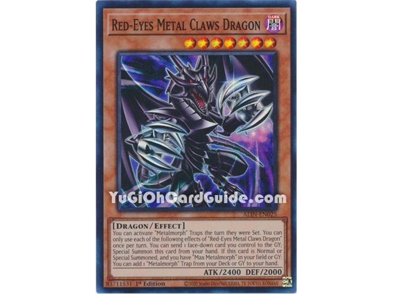 Red-Eyes Metal Claws Dragon (Super Rare)