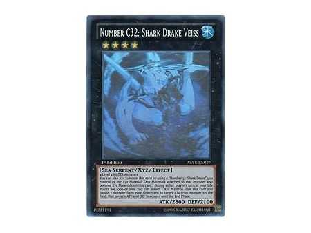 Number C32: Shark Drake Veiss (Ghost Rare) – Abyss Rising | Carta YUGIOH en México