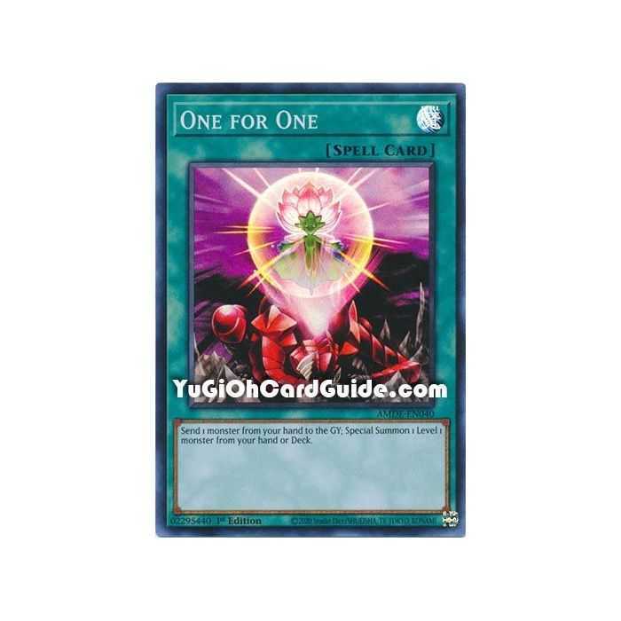 One for One (Collector's Rare) – Amazing Defenders | Carta YUGIOH en México