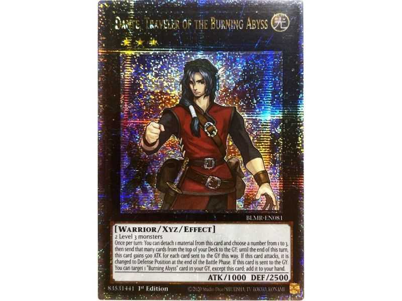 Dante, Traveler of the Burning Abyss (Quarter Century Secret Rare) – Battle of Legends Mounstros Revenge | Carta YUGIOH en Méxic