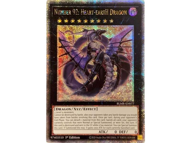 Number 92: Heart-eartH Dragon (Quarter Century Secret Rare) – Battle of Legends Mounstros Revenge | Carta YUGIOH en México