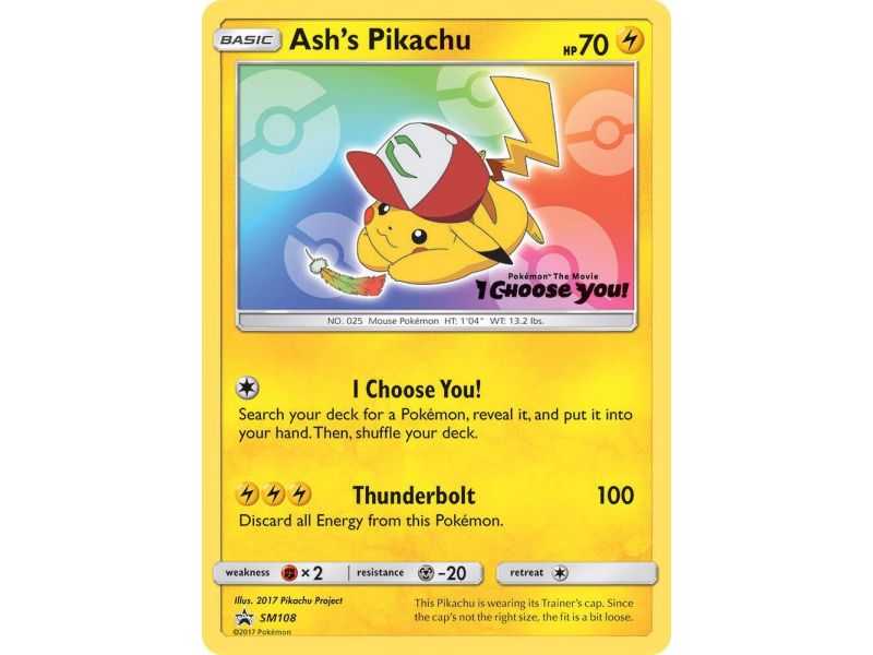 Pikachu de Ash - SM108 (PR)