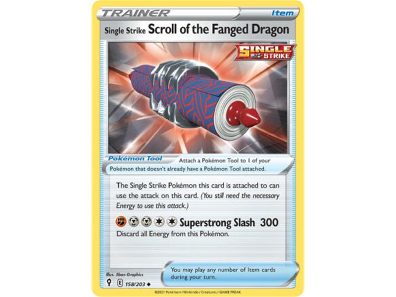 Single Strike Scroll of the Fanged Dragon (Uncommon/Reverse Holofoil) 