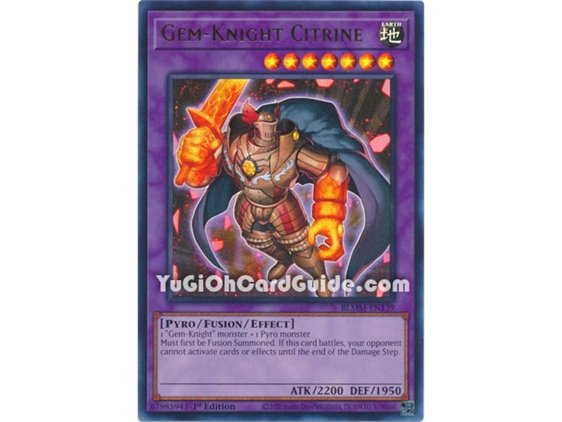 Gem-Knight Citrine (Ultra Rare)