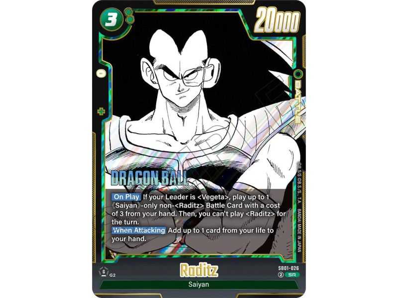 Raditz (Super Rare) – SB01 Manga Booster | Carta DRAGON BALL en México