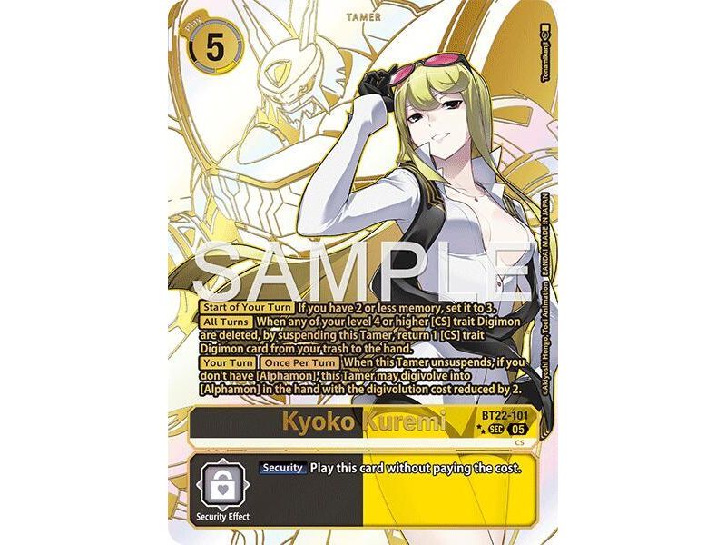 Kyoko Kuremi (Rare Pull) – BT22 Cyber Eden | Carta DIGIMON en México