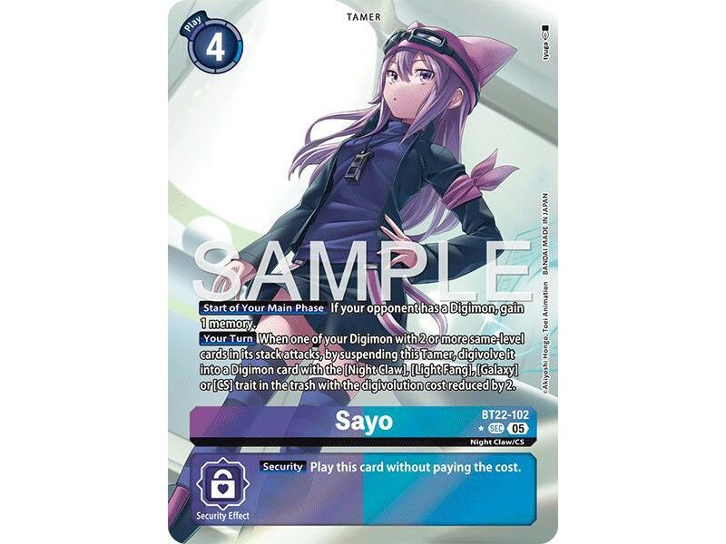 Sayo (Alternate Art) – BT22 Cyber Eden | Carta DIGIMON en México