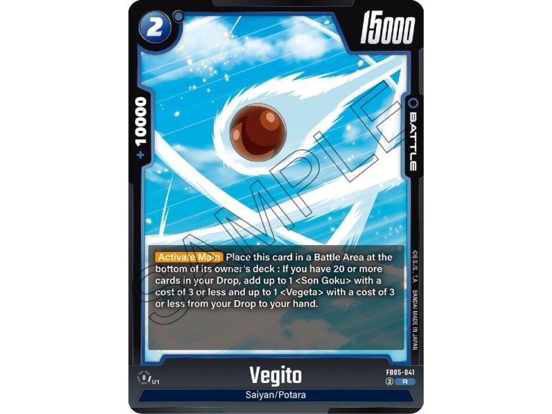 Vegito (Rare) – FB05 New Adventure | Carta DRAGON BALL en México