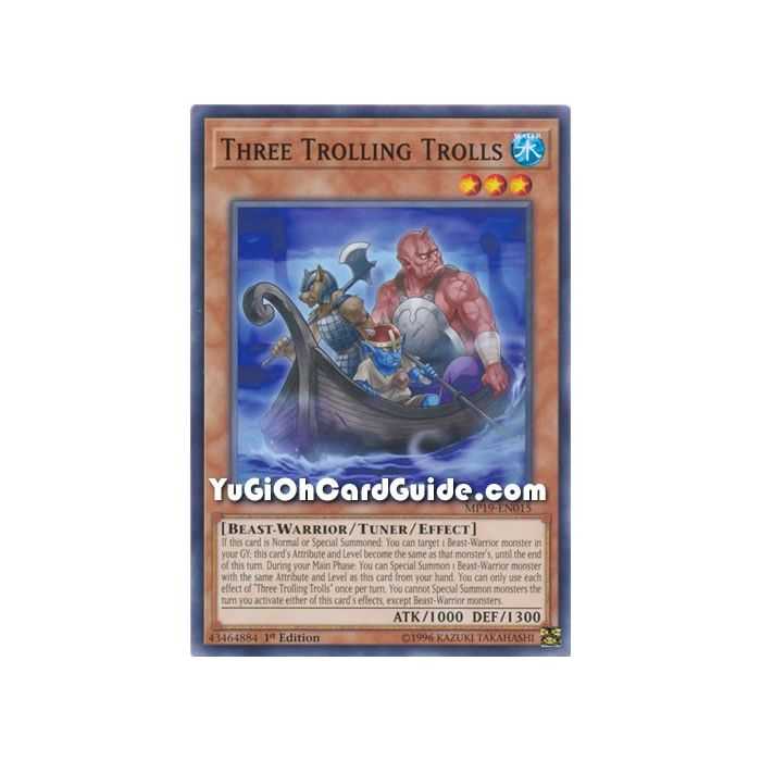 Three Trolling Trolls (Common) – 2019 Gold Sarcophagus Mega Pack | Carta YUGIOH en México