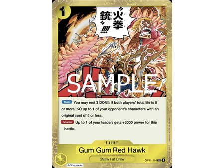 Gum-Gum Fire-Fist Pistol Red Hawk (Rare)