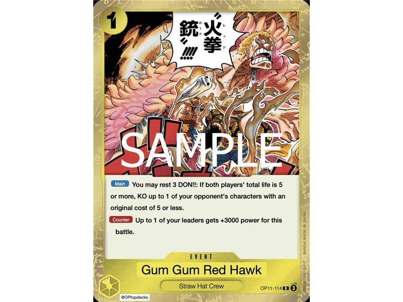 Gum-Gum Fire-Fist Pistol Red Hawk (Rare)