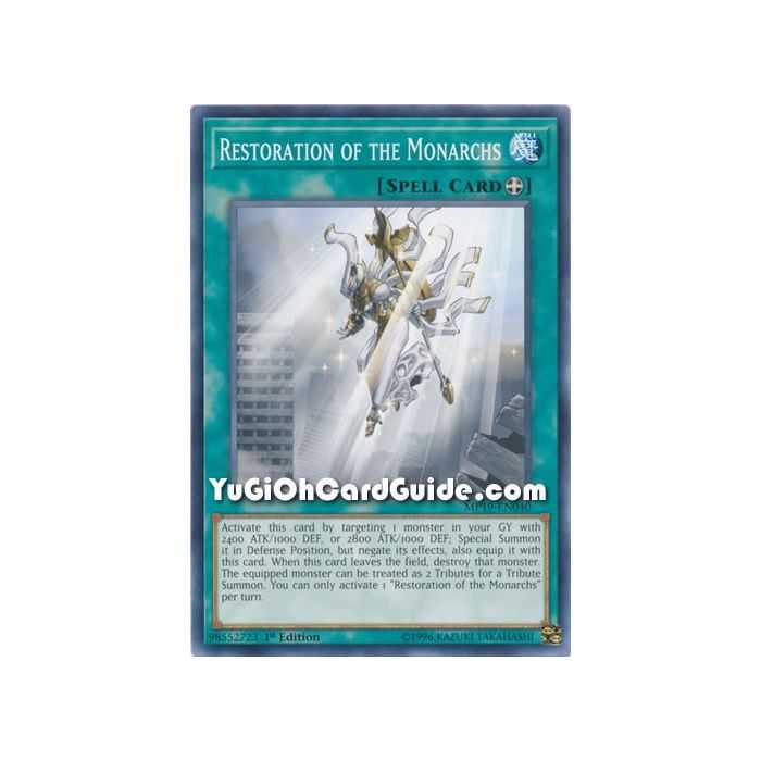 Restoration of the Monarchs (Common) – 2019 Gold Sarcophagus Mega Pack | Carta YUGIOH en México