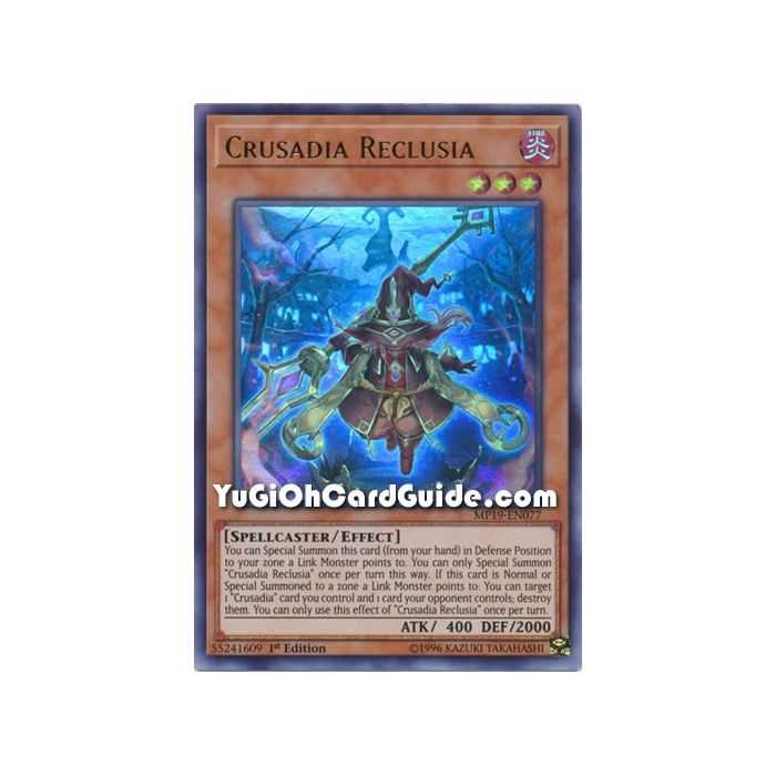 Crusadia Reclusia (Ultra Rare) – 2019 Gold Sarcophagus Mega Pack | Carta YUGIOH en México