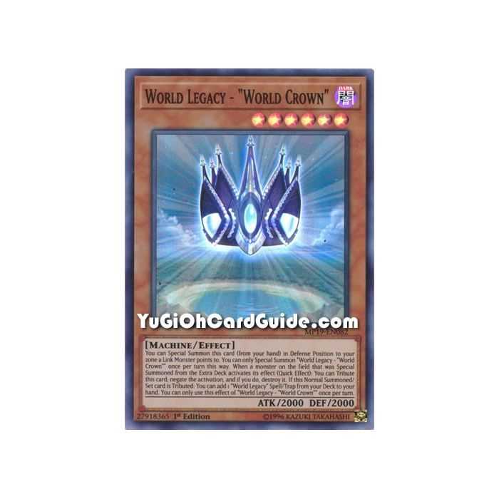 World Legacy - "World Crown" (Super Rare) – 2019 Gold Sarcophagus Mega Pack | Carta YUGIOH en México