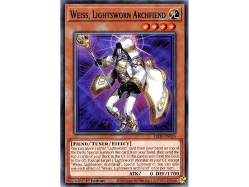 Weiss, Lightsworn Archfiend (Ultra Rare)