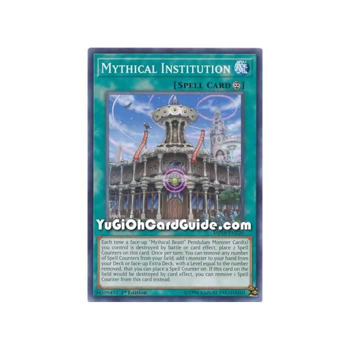 Mythical Institution (Common) – 2019 Gold Sarcophagus Mega Pack | Carta YUGIOH en México
