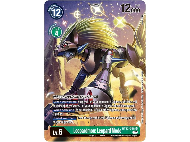 Leopardmon: Leopard Mode (Alternate Art) – BT13 Versus Royal Knight | Carta DIGIMON en México