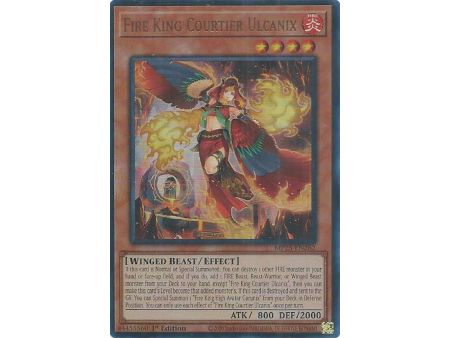 Fire King Courtier Ulcanix (Ultra Rare) – YGO 2025 Mega-Pack | Carta YUGIOH en México