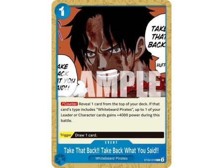 Take That Back!! Take Back What You Said!! (Common) – ONE PIECE DECKS | Carta ONE PIECE en México