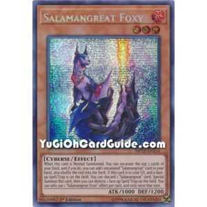 Salamangreat Foxy (Prismatic Secret Rare) – 2019 Gold Sarcophagus Mega Pack | Carta YUGIOH en México