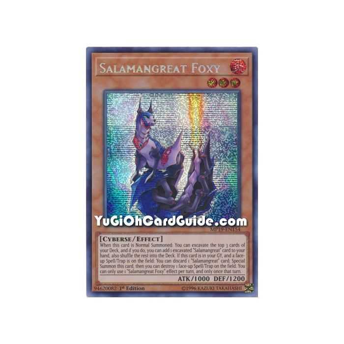 Salamangreat Foxy (Prismatic Secret Rare) – 2019 Gold Sarcophagus Mega Pack | Carta YUGIOH en México