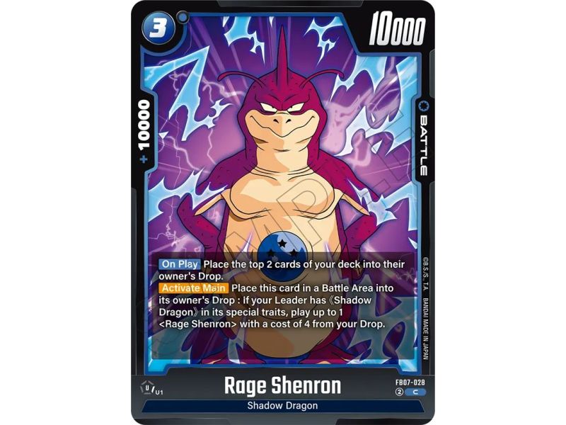 Rage Shenron (Common) – FB07 Wish for Shenron | Carta DRAGON BALL en México